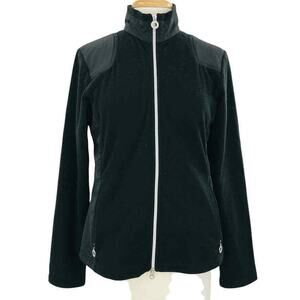 North End Jacket Women Medium Black Fleece Zip Up Long Sleeve Recycled Polyester